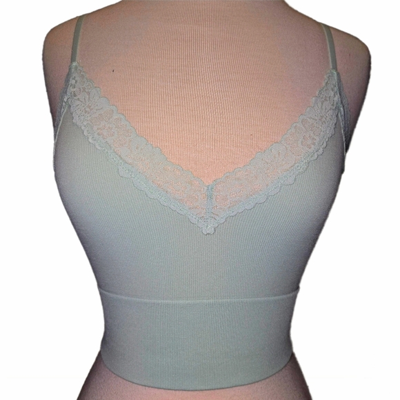 🆕Victoria’s Secret PINK Longline Sports Bra - Mint/Medium - NWT - Picture 1 of 4